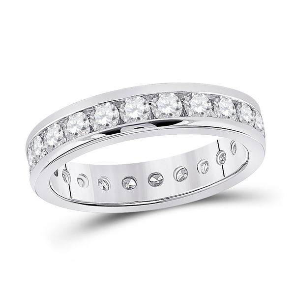 Diamond Eternity Wedding Band 2 Cttw 14kt White Gold