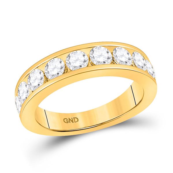 Diamond Wedding Single Row Band 1-3/4 Cttw 14kt Yellow Gold