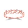 Image 1 : Diamond Curl Band Ring 1/10 Cttw 10kt Rose Gold