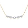 Image 1 : Diamond Circle Bar Necklace 1/3 Cttw 14kt Yellow Gold