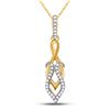 Image 1 : Diamond Spade Fashion Pendant 1/10 Cttw 10kt Yellow Gold