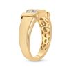 Image 3 : Mens Diamond Double Row Band Ring 3/8 Cttw 10kt Yellow Gold