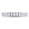 Image 2 : Diamond Single Row Channel-set Wedding Band 1/3 Cttw 14kt White Gold