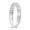 Image 3 : Diamond Single Row Channel-set Wedding Band 1/3 Cttw 14kt White Gold