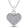 Image 1 : Diamond Heart Pendant 1/10 Cttw Sterling Silver