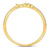 Image 4 : Diamond Spade Stackable Band Ring 1/6 Cttw 10kt Yellow Gold