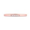 Image 2 : Diamond Stackable Band Ring 1/10 Cttw 10kt Rose Gold