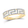 Image 1 : Diamond Greek Key Band Ring 1/5 Cttw 10kt Yellow Gold