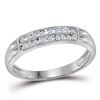 Image 3 : His Hers Diamond Cluster Matching Wedding Set 5/8 Cttw 10kt White Gold