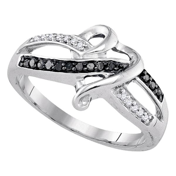 Band Ring 1/10 Cttw Sterling Silver