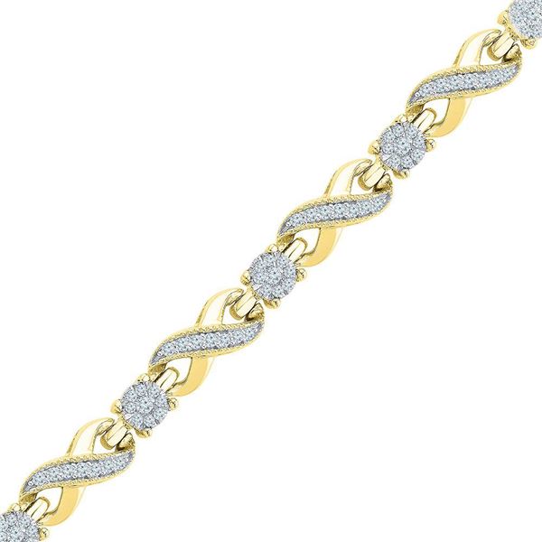 Diamond Link Infinity Bracelet 1 Cttw 10kt Yellow Gold