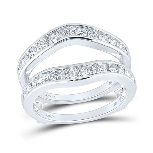 Diamond Wedding Bridal Enhancer Band Wrap 1 Cttw 14k White Gold