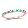 Image 1 : Emerald Diamond Stackable Band Ring 1/5 Cttw 10kt Rose Gold