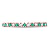 Image 2 : Emerald Diamond Stackable Band Ring 1/5 Cttw 10kt Rose Gold