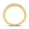 Image 4 : Diamond Single Row Wedding Band 1/2 Cttw 14kt Yellow Gold