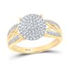 Image 1 : Diamond Circle Cluster Ring 3/8 Cttw 10kt Yellow Gold
