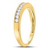 Image 3 : Channel-set Diamond Single Row Wedding Band 1/4 Cttw 14kt Yellow Gold