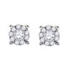 Image 1 : Diamond Cluster Earrings 1/2 Cttw 14kt White Gold