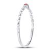 Image 3 : Ruby Diamond Stackable Band Ring .03 Cttw 10kt White Gold