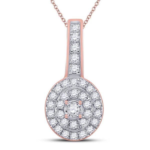 Diamond Fashion Pendant 1/3 Cttw 10kt Rose Gold