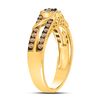 Image 3 : Brown Diamond Solitaire Ring 3/8 Cttw 10kt Yellow Gold