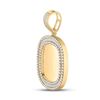 Image 2 : Mens Baguette Diamond Picture Memory Charm Pendant 4 Cttw 14kt Yellow Gold