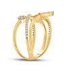 Image 3 : Diamond Abstract Fashion Ring 1/2 Cttw 14kt Yellow Gold