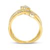 Image 4 : Diamond Abstract Fashion Ring 1/2 Cttw 14kt Yellow Gold