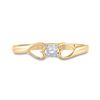 Image 2 : Diamond Solitaire Heart Promise Ring 1/10 Cttw 10kt Yellow Gold