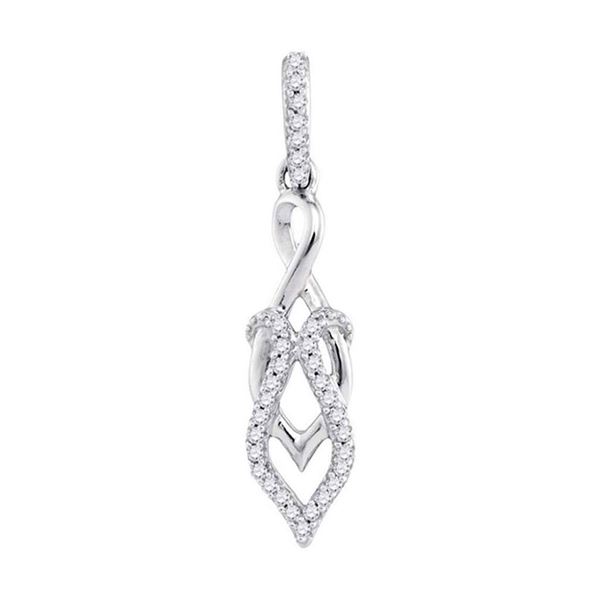 Diamond Fashion Pendant 1/10 Cttw 10kt White Gold
