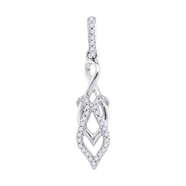 Diamond Fashion Pendant 1/10 Cttw 10kt White Gold