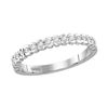 Image 1 : Machine Set Diamond Band Ring 1/4 Cttw 14kt White Gold