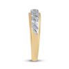 Image 2 : His Hers Diamond Solitaire Matching Wedding Set 1/10 Cttw 10kt Yellow Gold