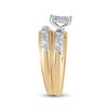 Image 3 : His Hers Diamond Solitaire Matching Wedding Set 1/10 Cttw 10kt Yellow Gold