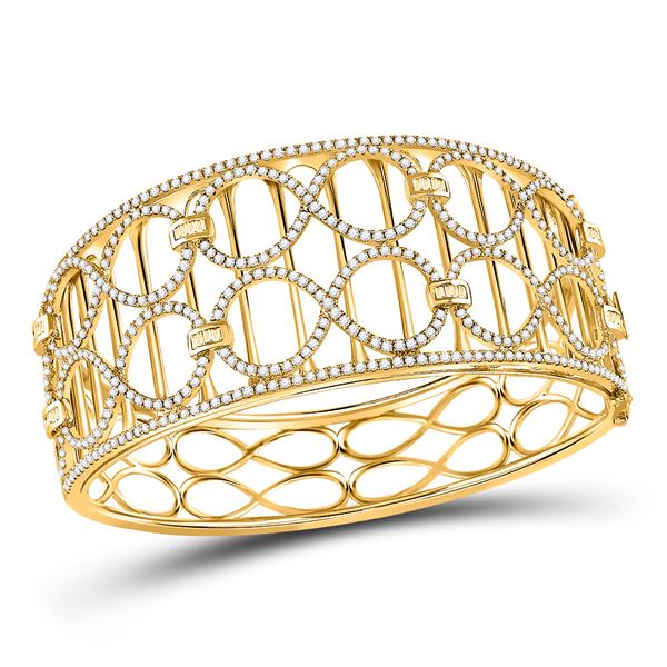 Diamond Cocktail Bracelet 4 Cttw 14kt Yellow Gold