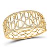 Image 1 : Diamond Cocktail Bracelet 4 Cttw 14kt Yellow Gold