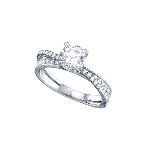 Diamond Solitaire Bridal Wedding Engagement Ring 1-1/3 Cttw 14kt White Gold