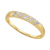 Image 3 : His Hers Diamond Solitaire Matching Wedding Set 1/10 Cttw 10kt Yellow Gold