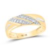 Image 3 : His Hers Diamond Square Matching Wedding Set 5/8 Cttw 10kt Yellow Gold