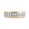 Image 2 : Mens Diamond Single Row Band Ring 1/4 Cttw 10kt Two-tone Gold