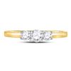 Image 2 : Diamond 3-stone Bridal Wedding Engagement Ring 1/2 Cttw 14kt Yellow Gold