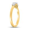 Image 3 : Diamond 3-stone Bridal Wedding Engagement Ring 1/2 Cttw 14kt Yellow Gold