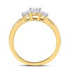 Image 4 : Diamond 3-stone Bridal Wedding Engagement Ring 1/2 Cttw 14kt Yellow Gold