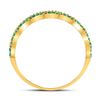 Image 4 : Emerald Scalloped Stackable Band Ring 1/4 Cttw 10kt Yellow Gold