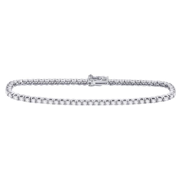 Diamond Classic Tennis Bracelet 3 Cttw 14kt White Gold