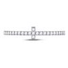 Image 2 : Diamond Cross Stackable Band Ring 1/6 Cttw 10kt White Gold