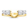 Image 3 : Diamond Solitaire Enhancer Wedding Band 3/4 Cttw 14kt Yellow Gold