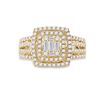 Image 2 : Baguette Diamond Square Ring 7/8 Cttw 14kt Yellow Gold