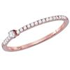 Image 1 : Diamond Stackable Band Ring 1/8 Cttw 14kt Rose Gold