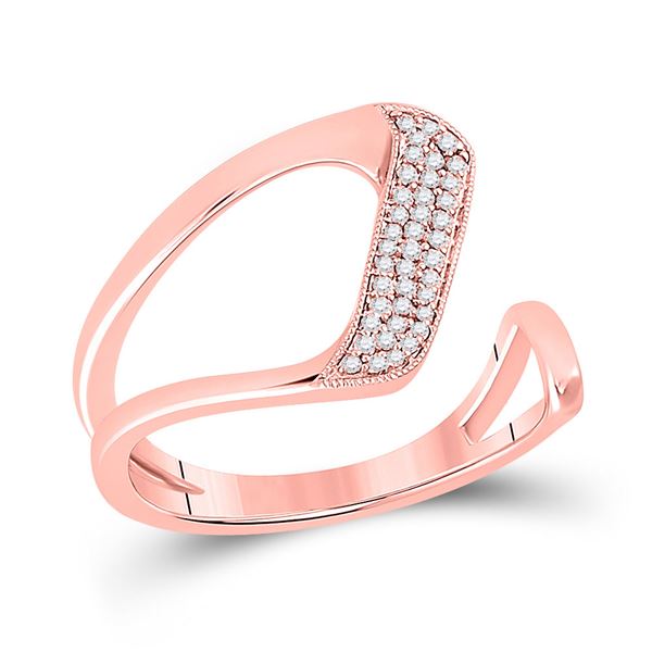 Diamond Geometric Fashion Ring 1/6 Cttw 14kt Rose Gold